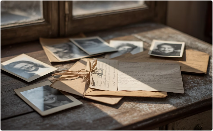 Family photos and emotional memories